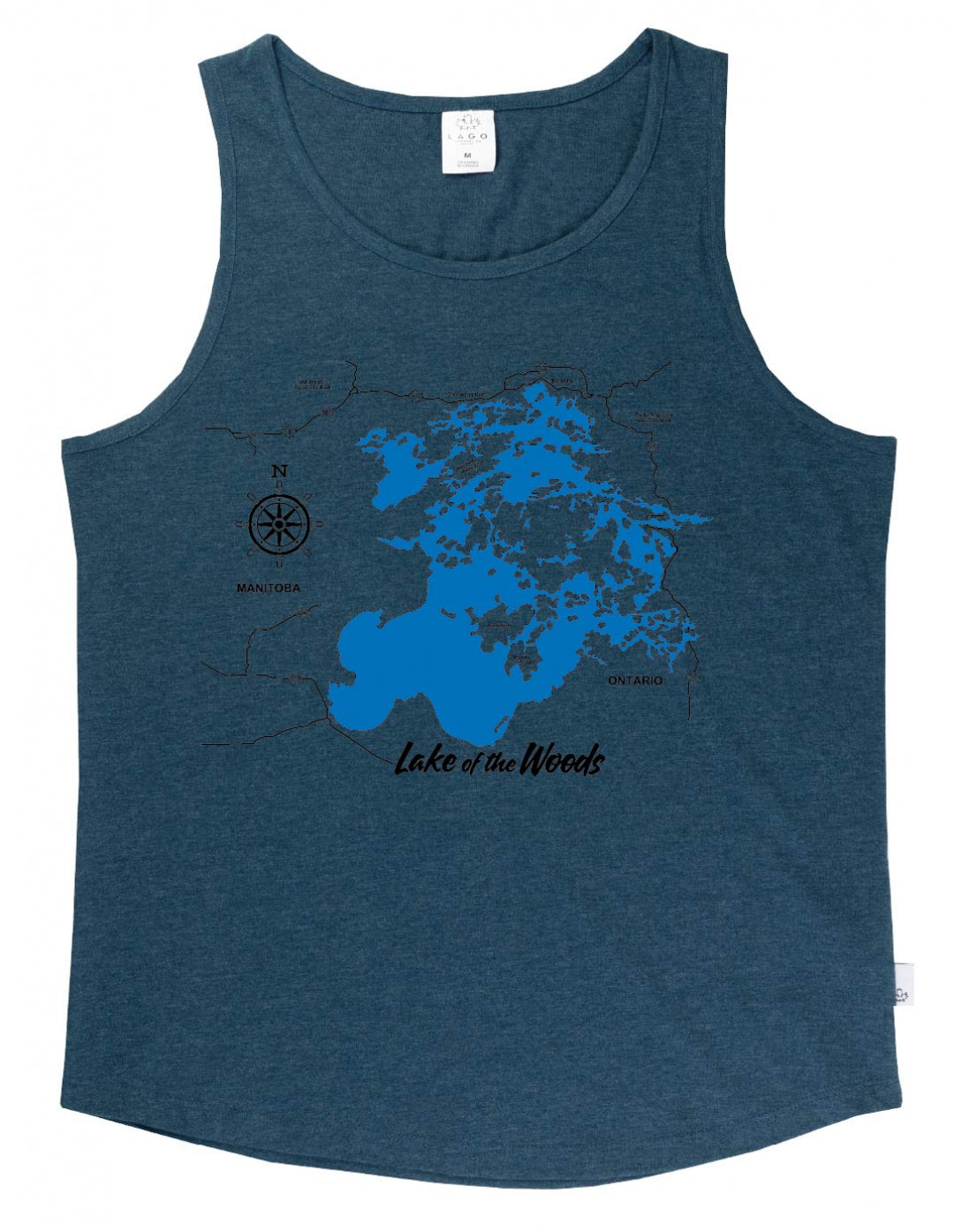 Lake of the Woods Chart Tank in Heater Teal
