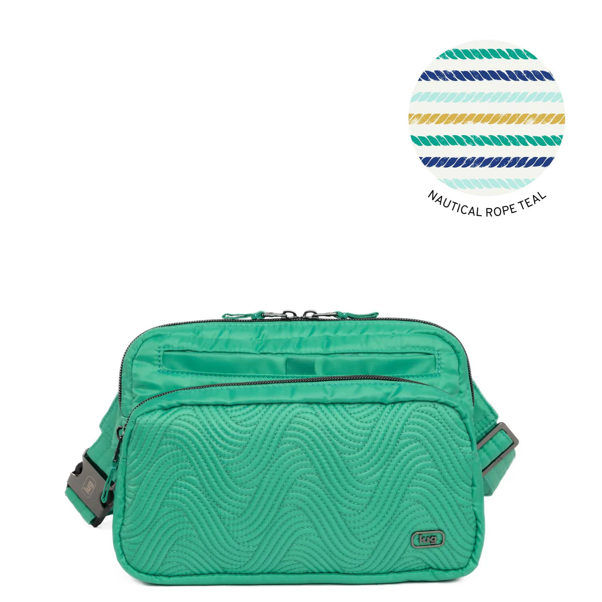 LUG Double Back Belt Bag in Oasis Teal