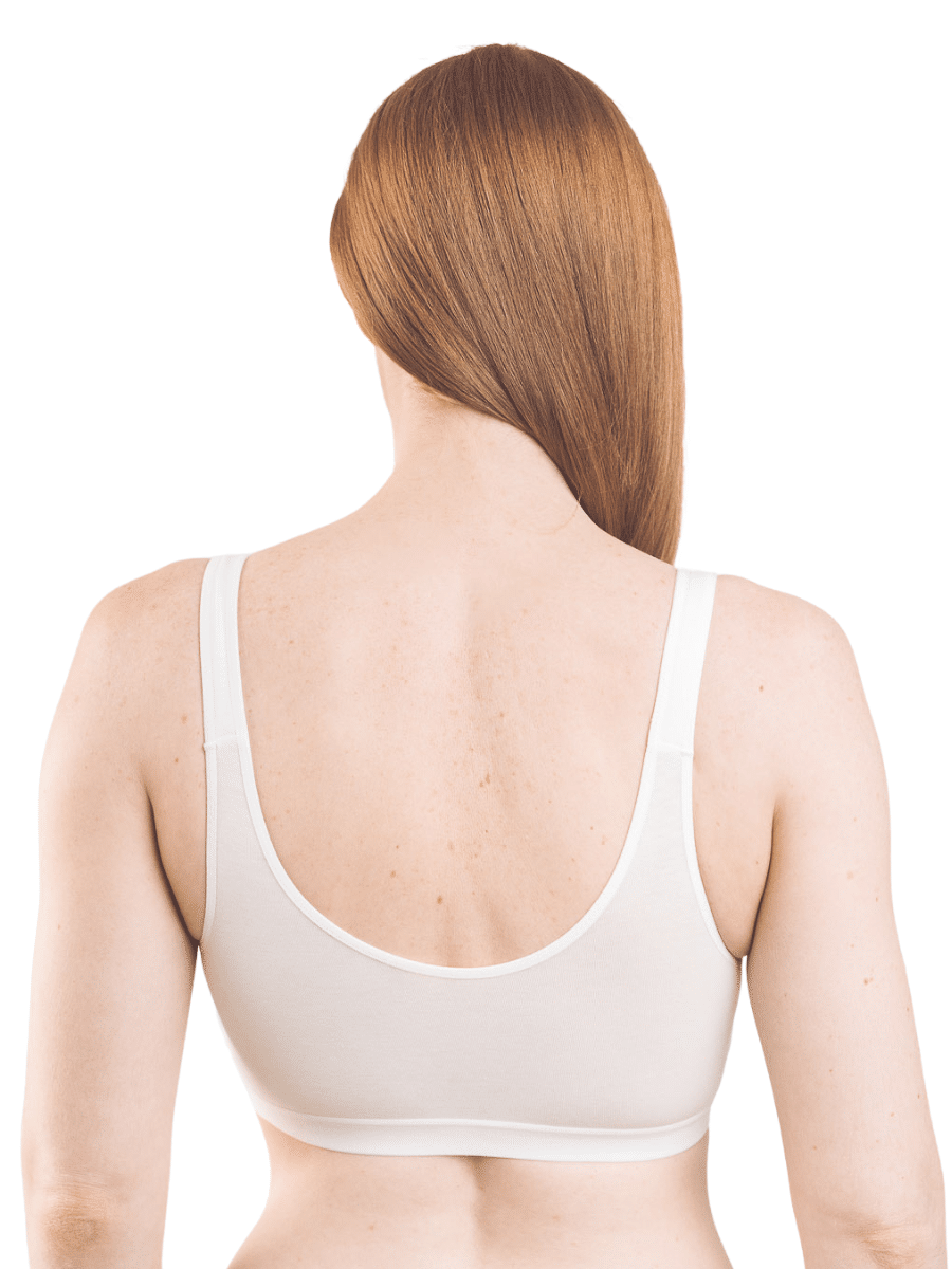 Royce Comfi-Bra Front Fastening Cotton Bra in White