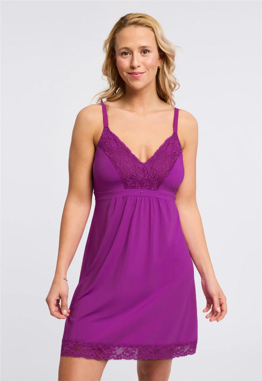 Montelle 9394 Bust Support Chemise in Dark Orchid