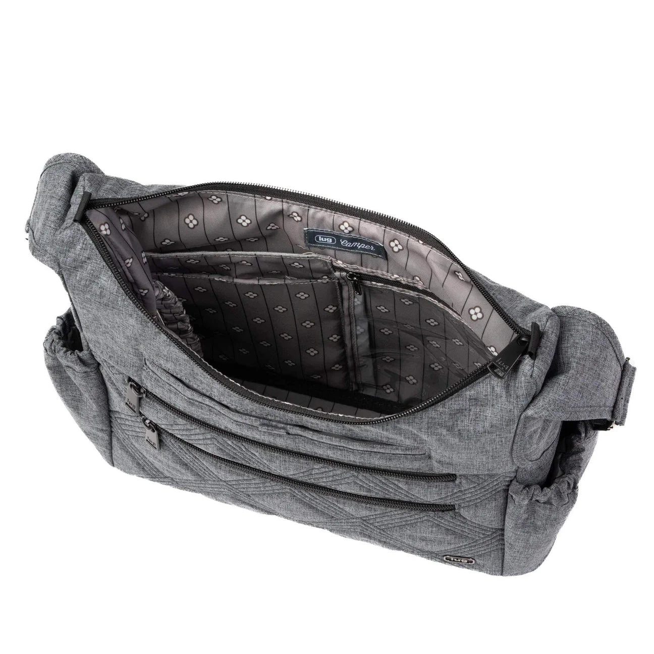 LUG Legacy Collection Camper Crossbody Bag in Heather Grey