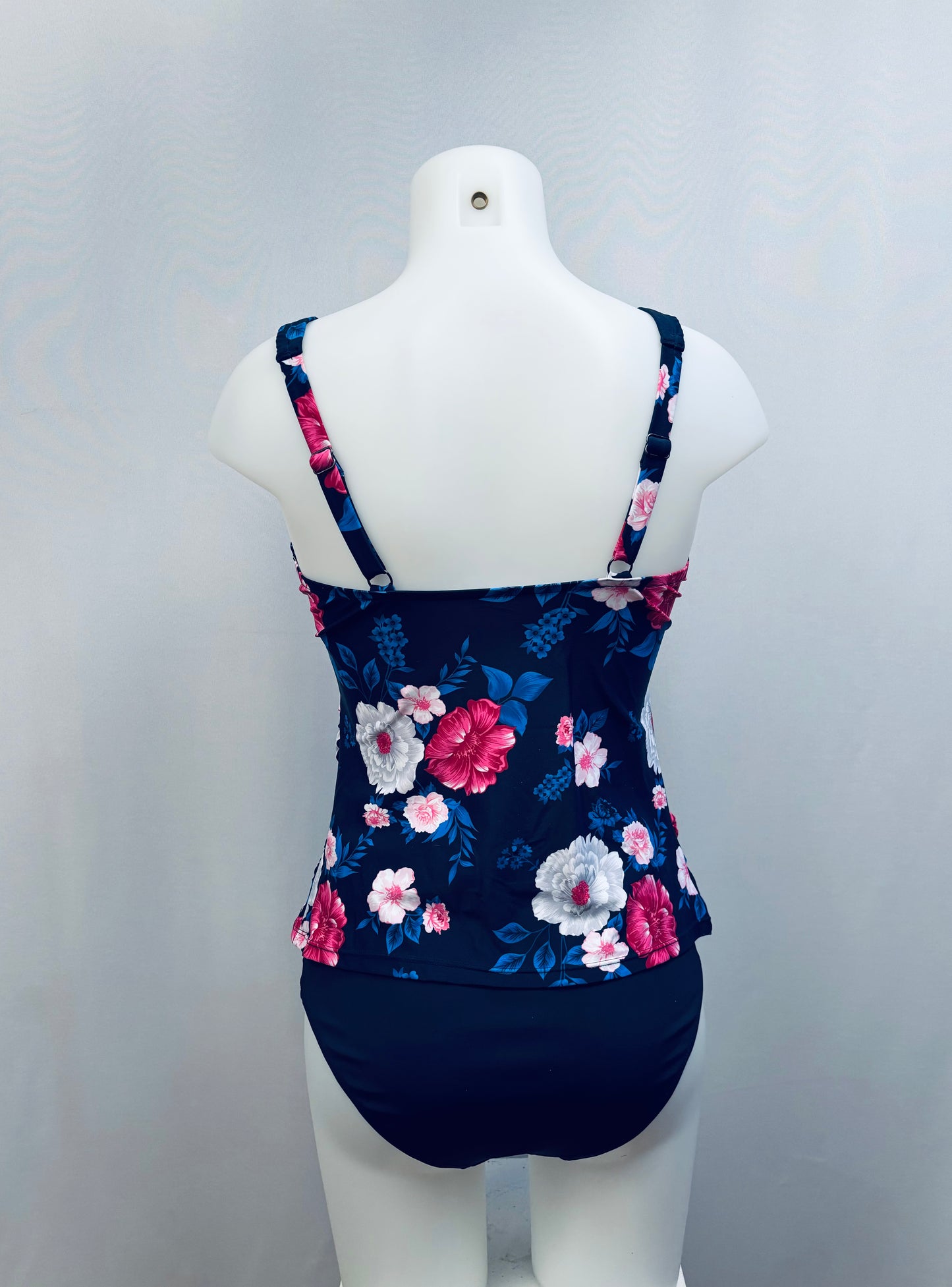 BS Swimwear Navy Romantic Roses Tankini