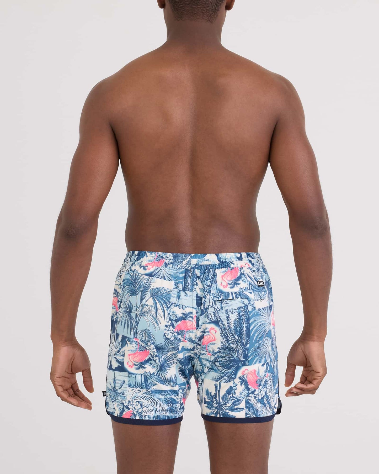 SAXX Harbormaster 2N1 Resort Swim Trunk 5" with liner Botanique-Washed Indigo