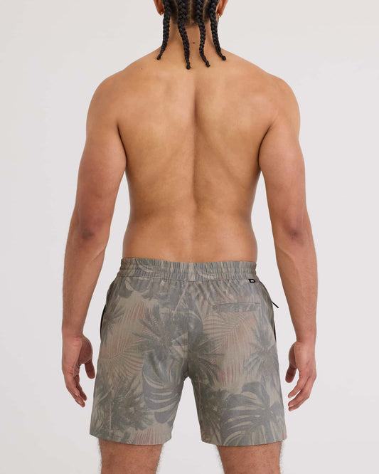 SAXX Sea to Shore 2N1 Hybrid Swim Trunk with Liner 6" in Palm Camo