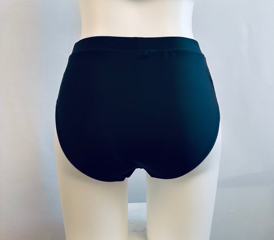 BS Black High Waist Shirred Side Swim Bottom