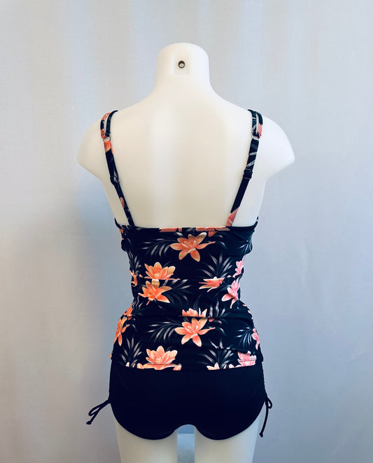 BS Black/Coral Paradise Crossover Tankini