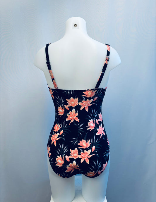 BS Black/Coral Paradise One Piece Swimsuit