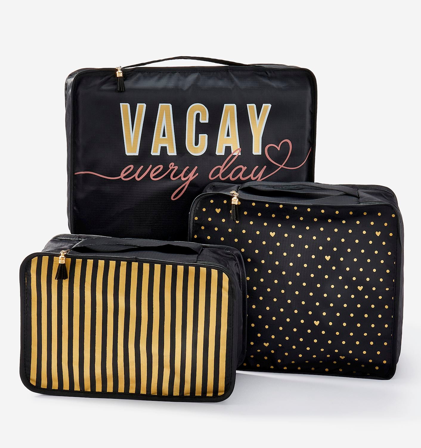 Mesh Storage Bags, Set of 3, VACAY EVERY DAY