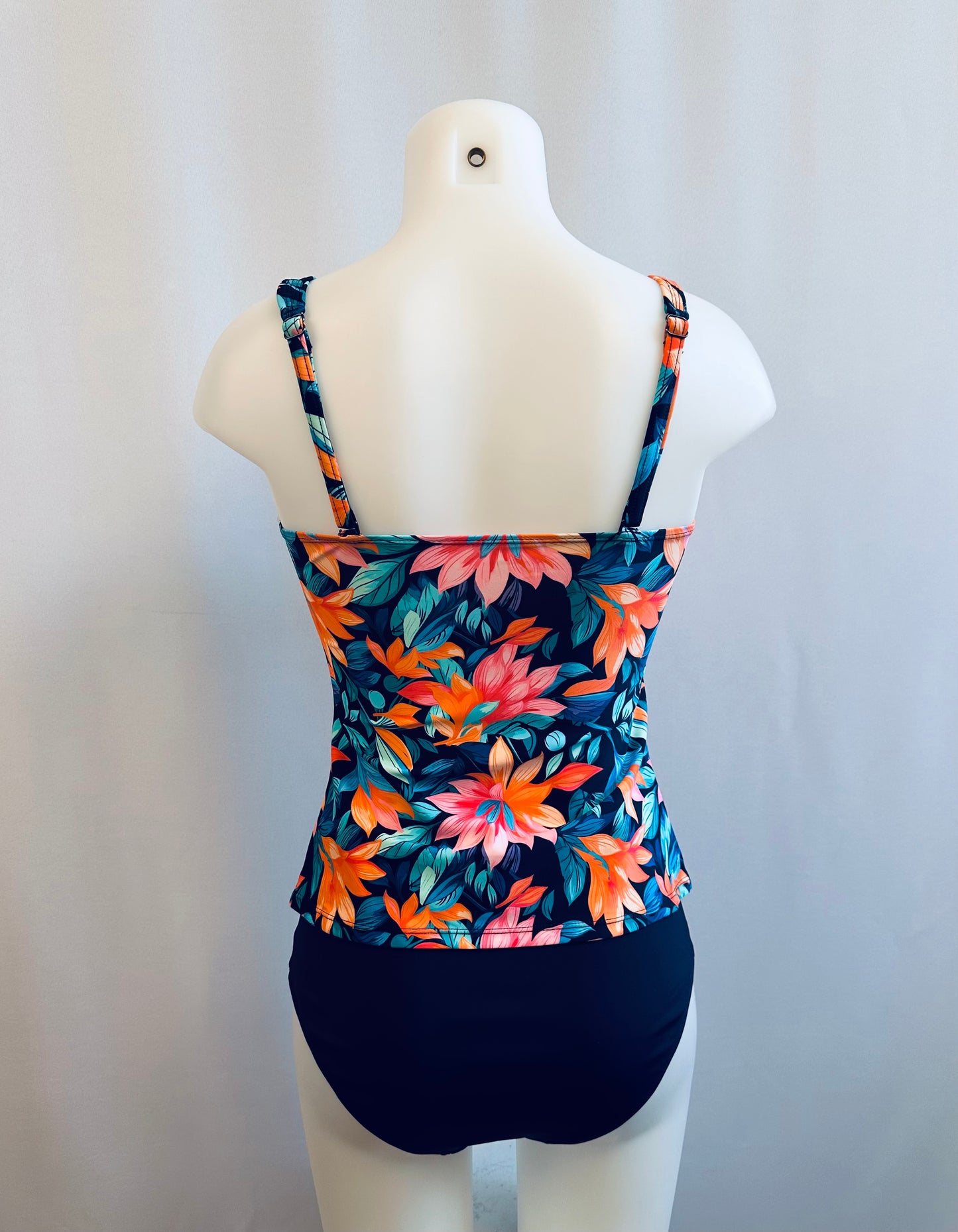 BS Black/Coral Paradise Tankini