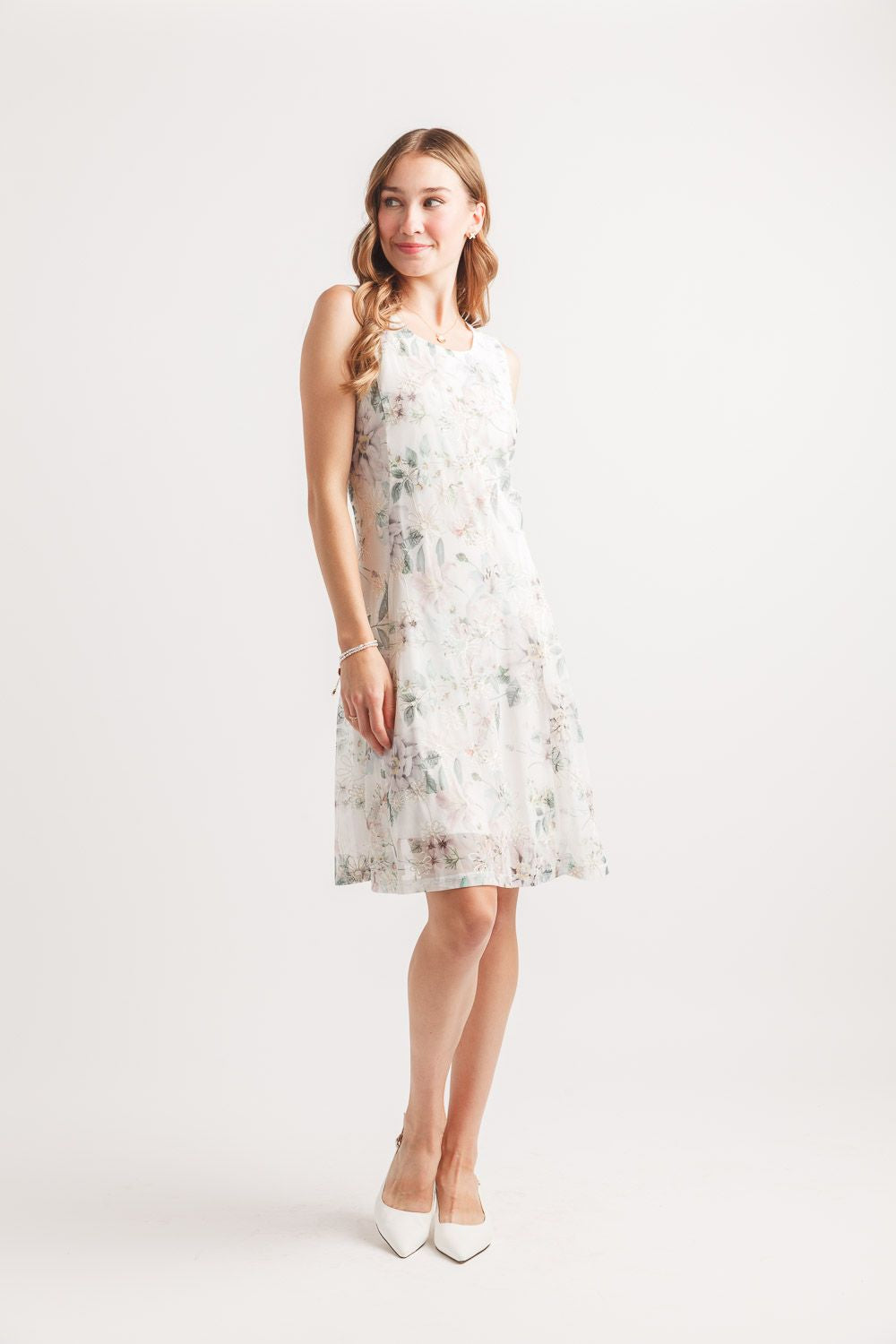 SALE Papillon PD20507 Sleeveless floral print lined dress