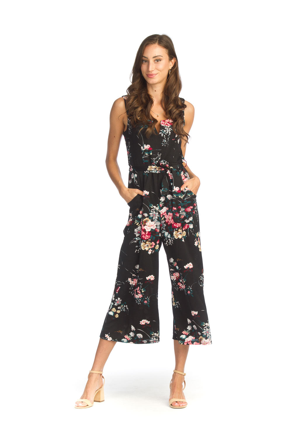 SALE Papillon PP14837 Black Floral Jumpsuit