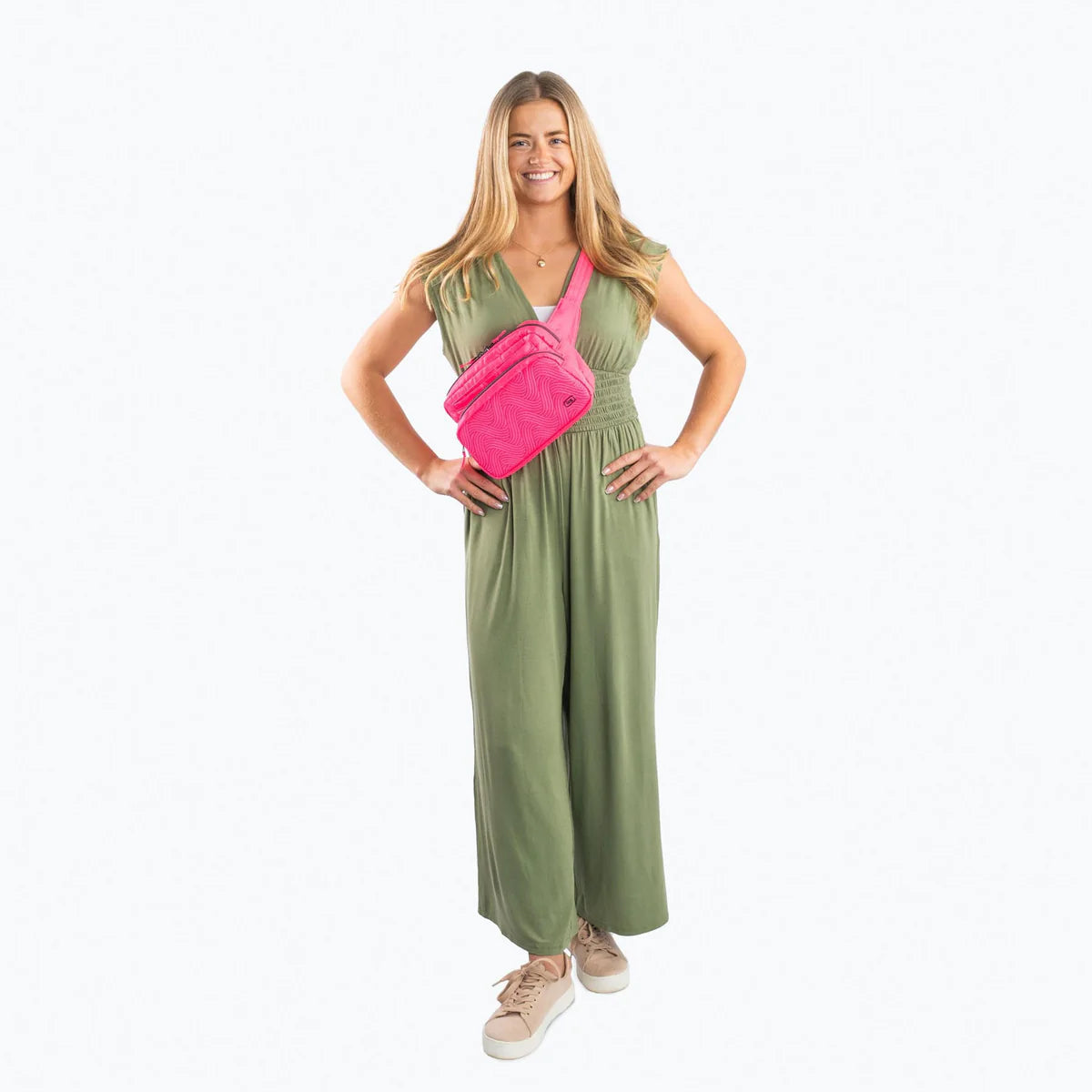 LUG Double Back Belt Bag in Magenta