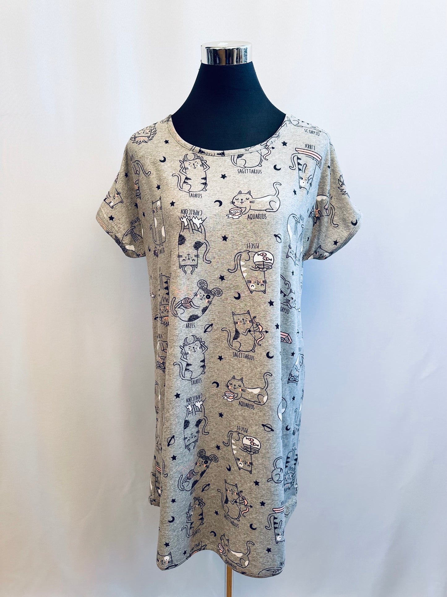 Sleep Shirt Cats Horiscope