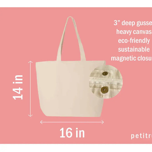 Tote Bag Canvas Lake Life Minimalist Spring Beach Bags