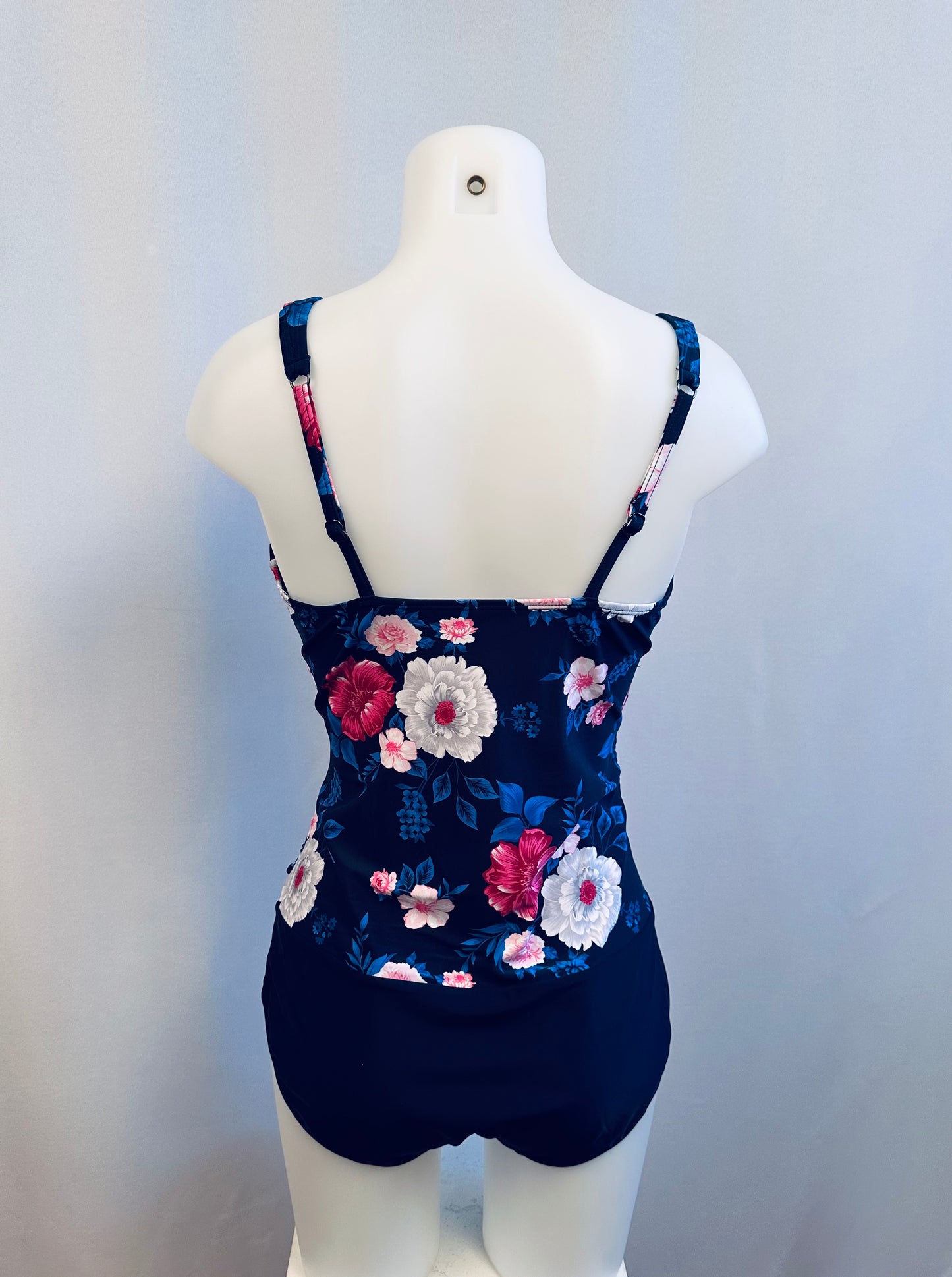 BS Swimwear Navy Romantic Roses Sculpting One Piece