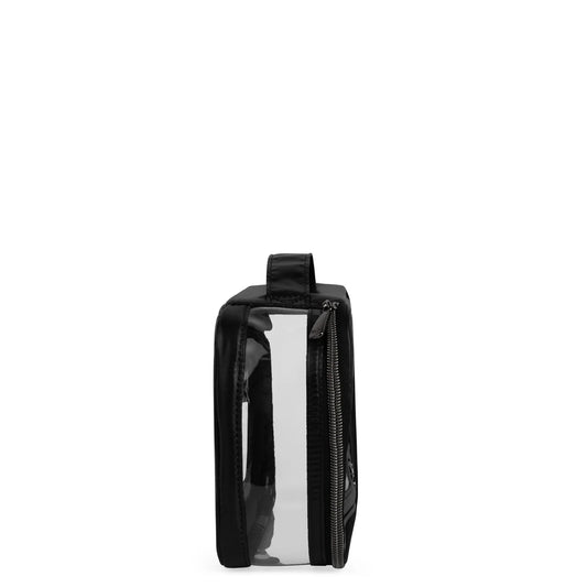 LUG Clear Zip Storage Pouch in Metallic Black