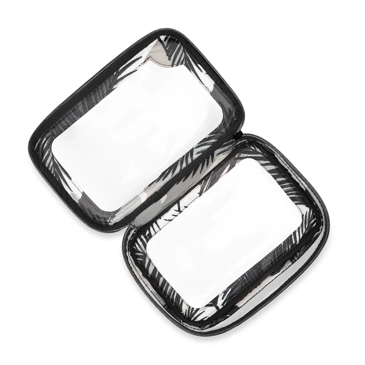 LUG Clear Zip Storage Pouch in Metallic Black