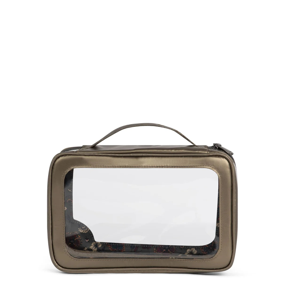 LUG Clear Zip Storage Pouch in Metallic Walnut
