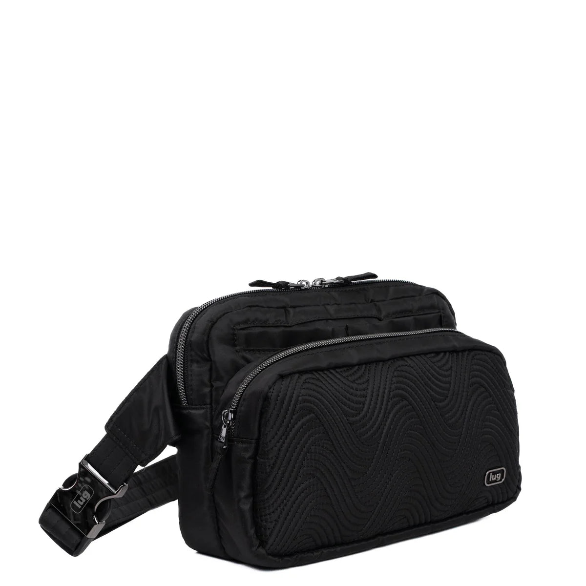 LUG Double Back Belt Bag in Black