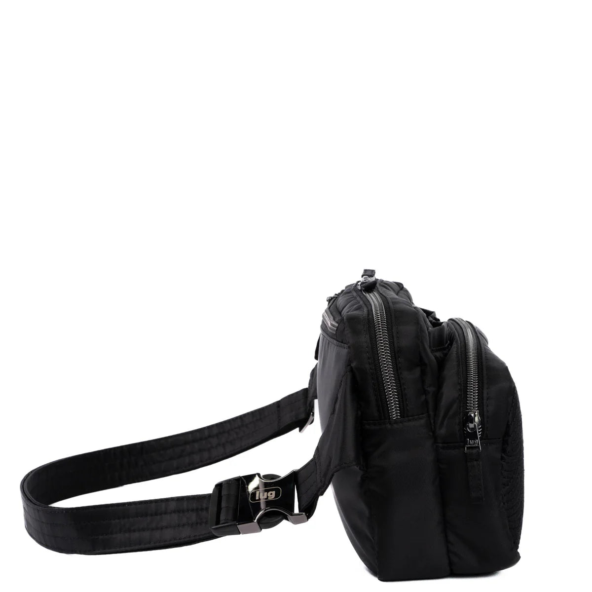 LUG Double Back Belt Bag in Black