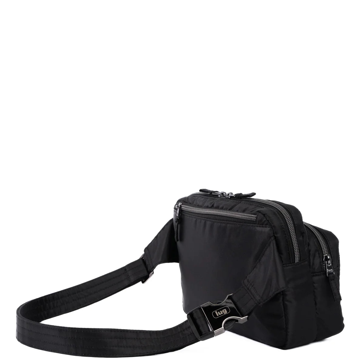 LUG Double Back Belt Bag in Black