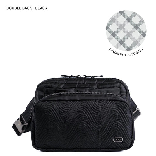 LUG Double Back Belt Bag in Black