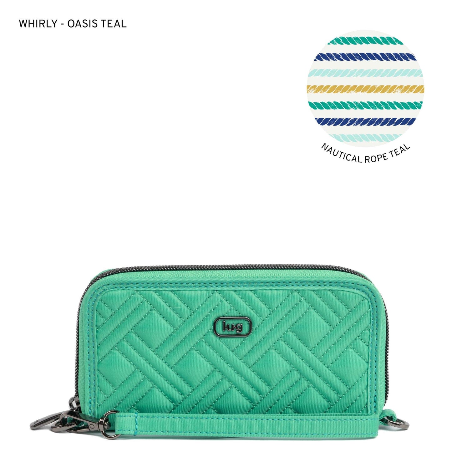 LUG Whirly RFID Wristlet Wallet in Teal