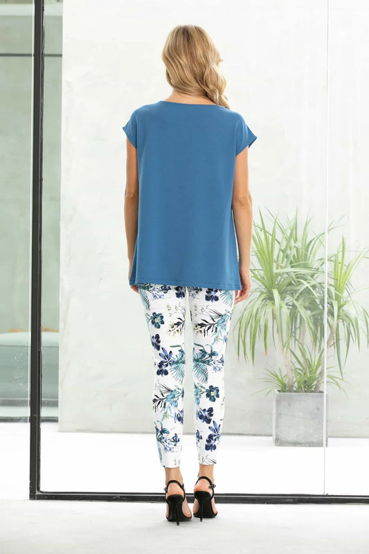 SALE Fashion Village Bamboo Baby French Terry Top in Blue