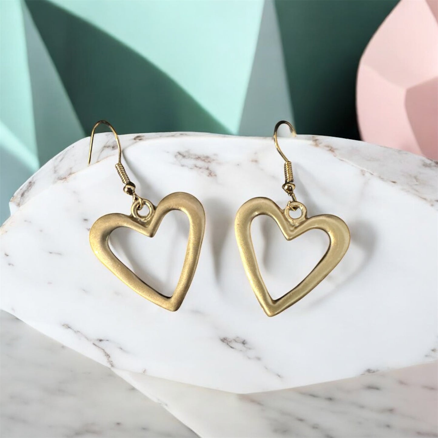 Gold Heart Earrings