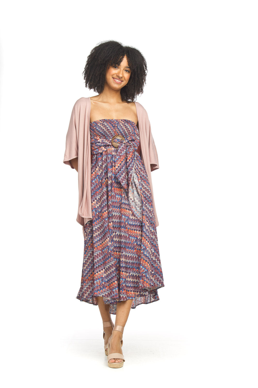 Papillon PS18904 Navy Print Maxi Skirt/ Dress