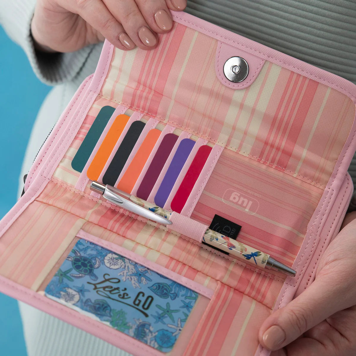 LUG Kickflip Love Satin Luxe VL RFID Wallet Bubble Pink