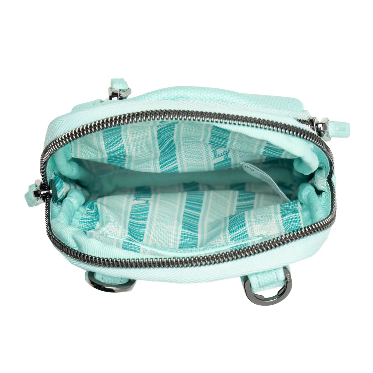 LUG Pitter Patter Matte Luxe VL Crossbody Bag in Aquamarine Blue