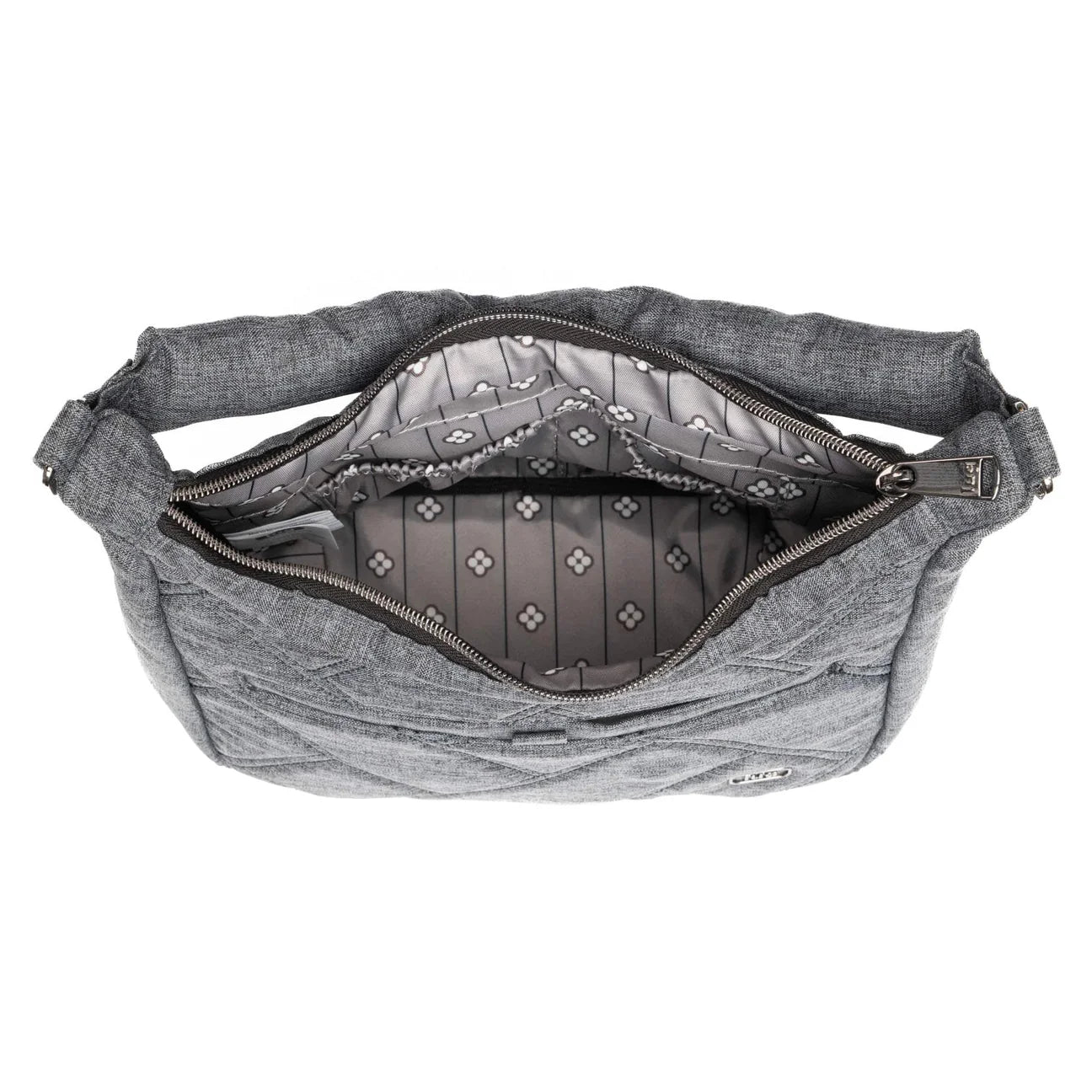 LUG Scamper Convertible Crossbody with Shoulder Strap in Heather Grey