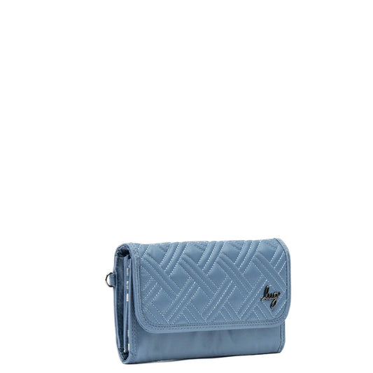 LUG Stroll RFID Wristlet Wallet in Blue Moon