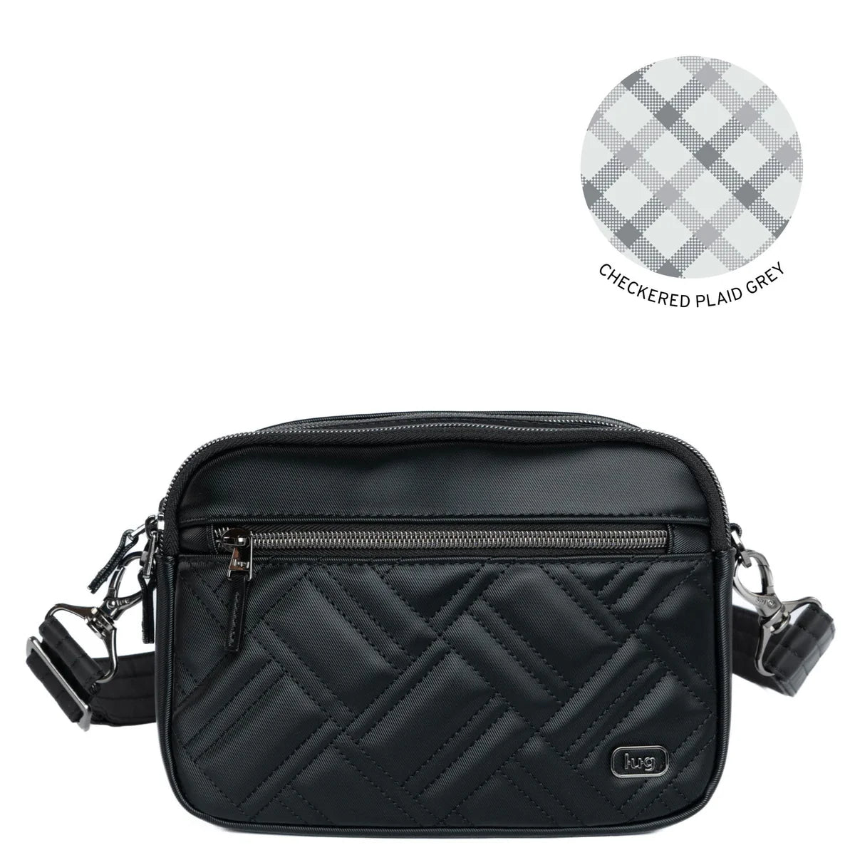 LUG Super Coupe 2 Satin Luxe Convertible Crossbody Bag in Black