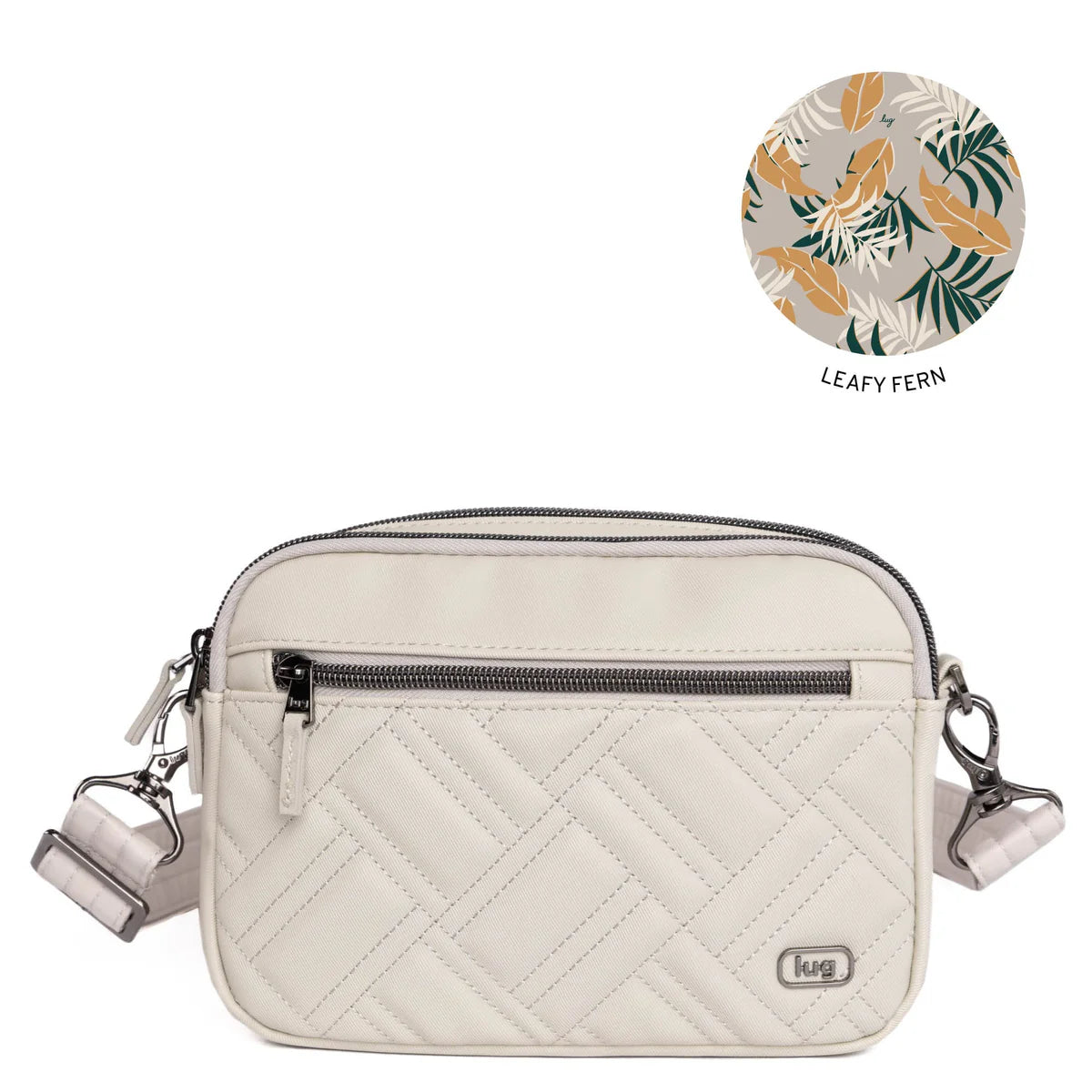 LUG Super Coupe 2 Satin Luxe Convertible Crossbody Bag in Pebble