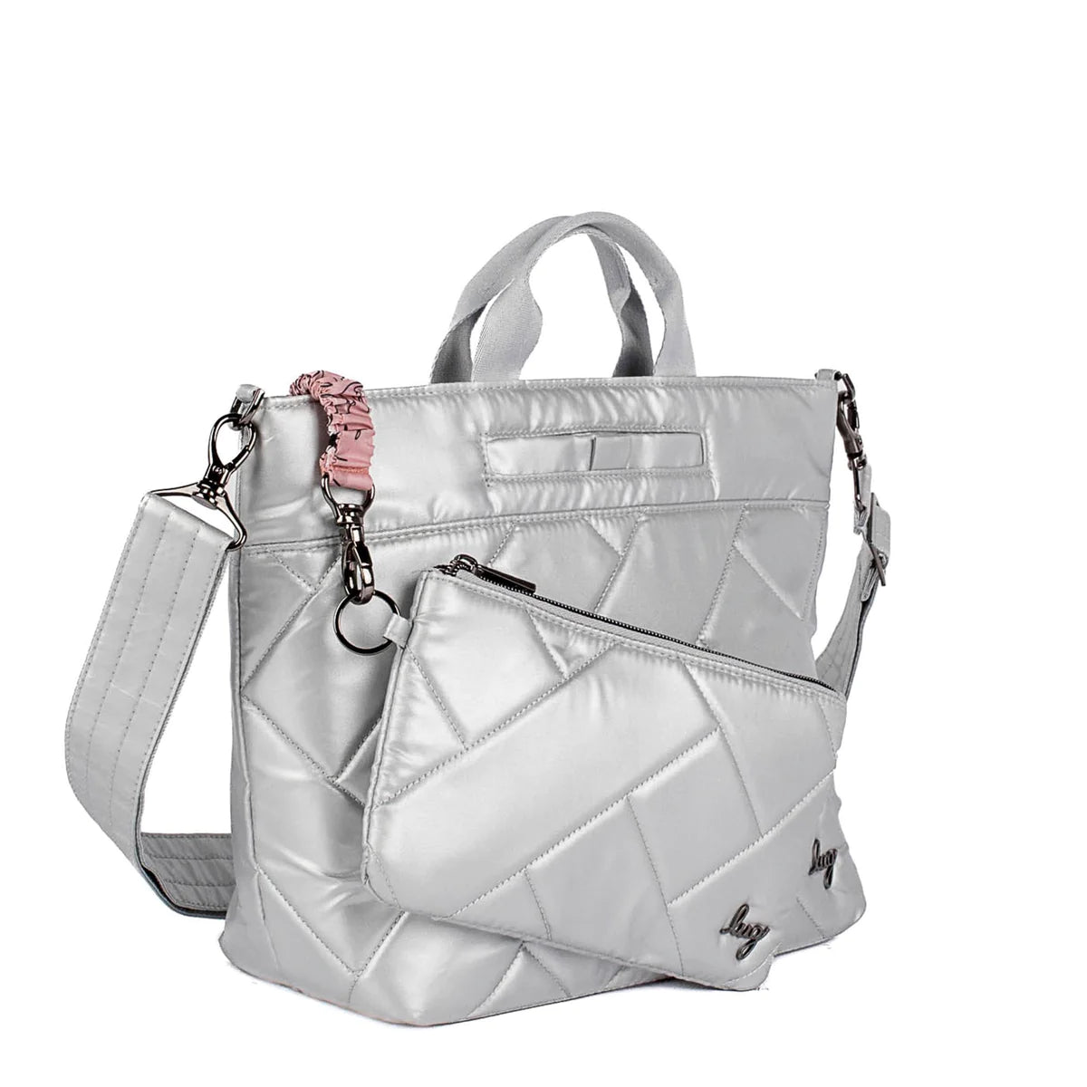 LUG Tenor 2pc Crossbody Bag in Metallic Silver