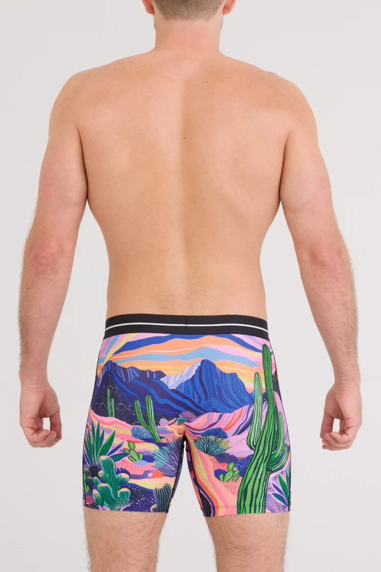 SAXX Volt Breathable Mesh Breathable Mesh Boxer Brief 6" Prickly Paradise