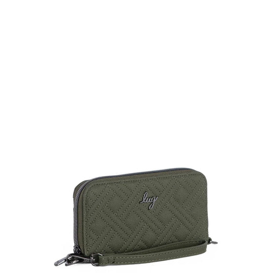 LUG Whirly Matte Luxe VL RFID Wristlet Wallet in Olive
