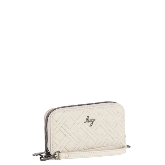 LUG Whirly Matte Luxe VL RFID Wristlet Wallet in Pebble