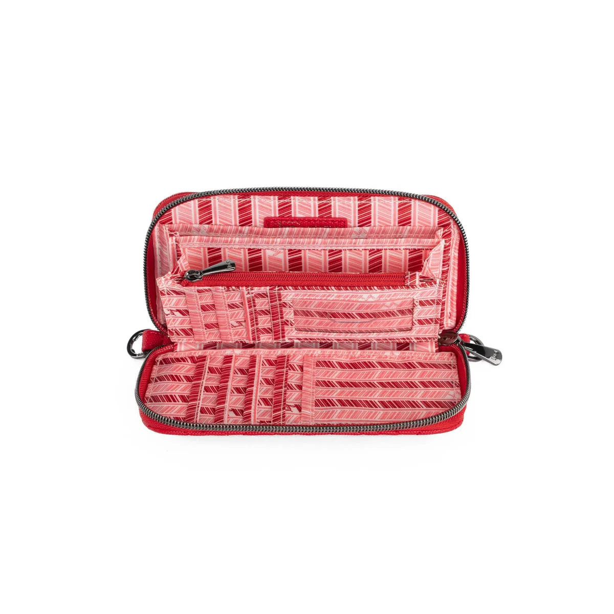 LUG Whirly Matte Luxe VL RFID Wristlet Wallet in Ruby Red