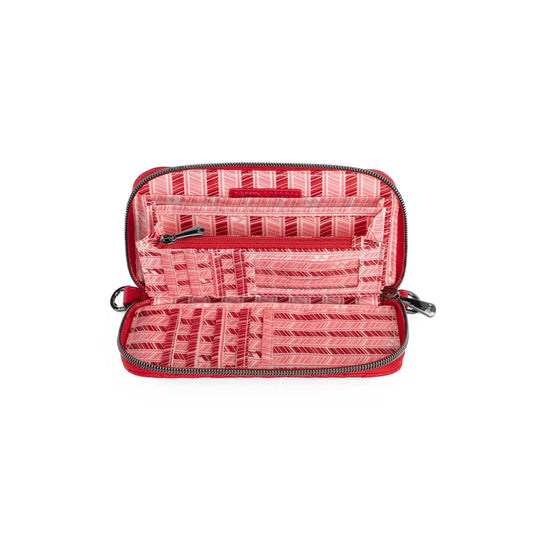 LUG Whirly Matte Luxe VL RFID Wristlet Wallet in Ruby Red