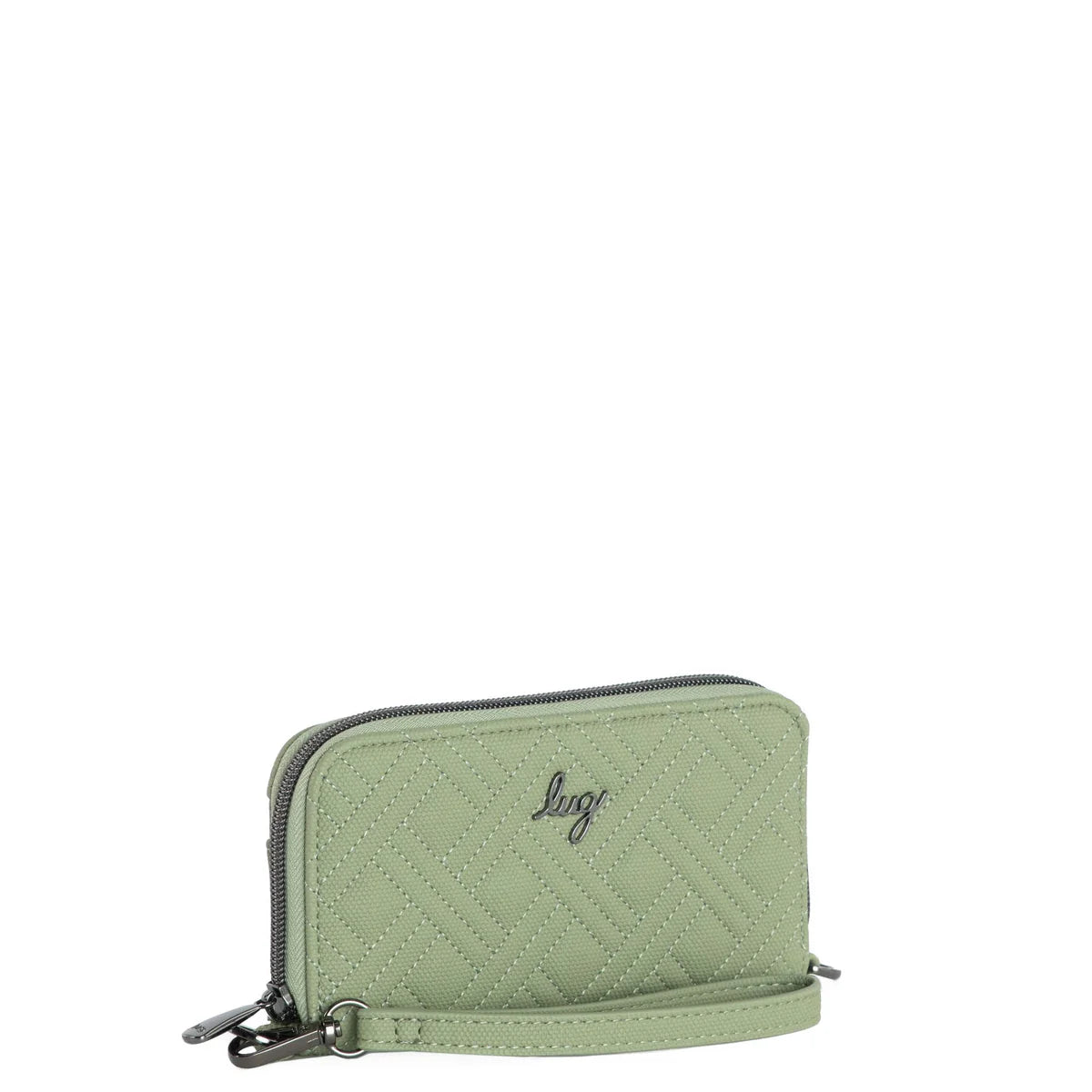 LUG Whirly Matte Luxe VL RFID Wristlet Wallet in Sage Green