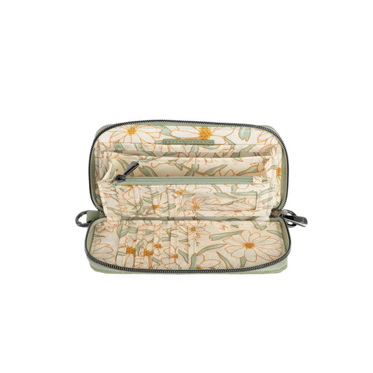 LUG Whirly Matte Luxe VL RFID Wristlet Wallet in Sage Green