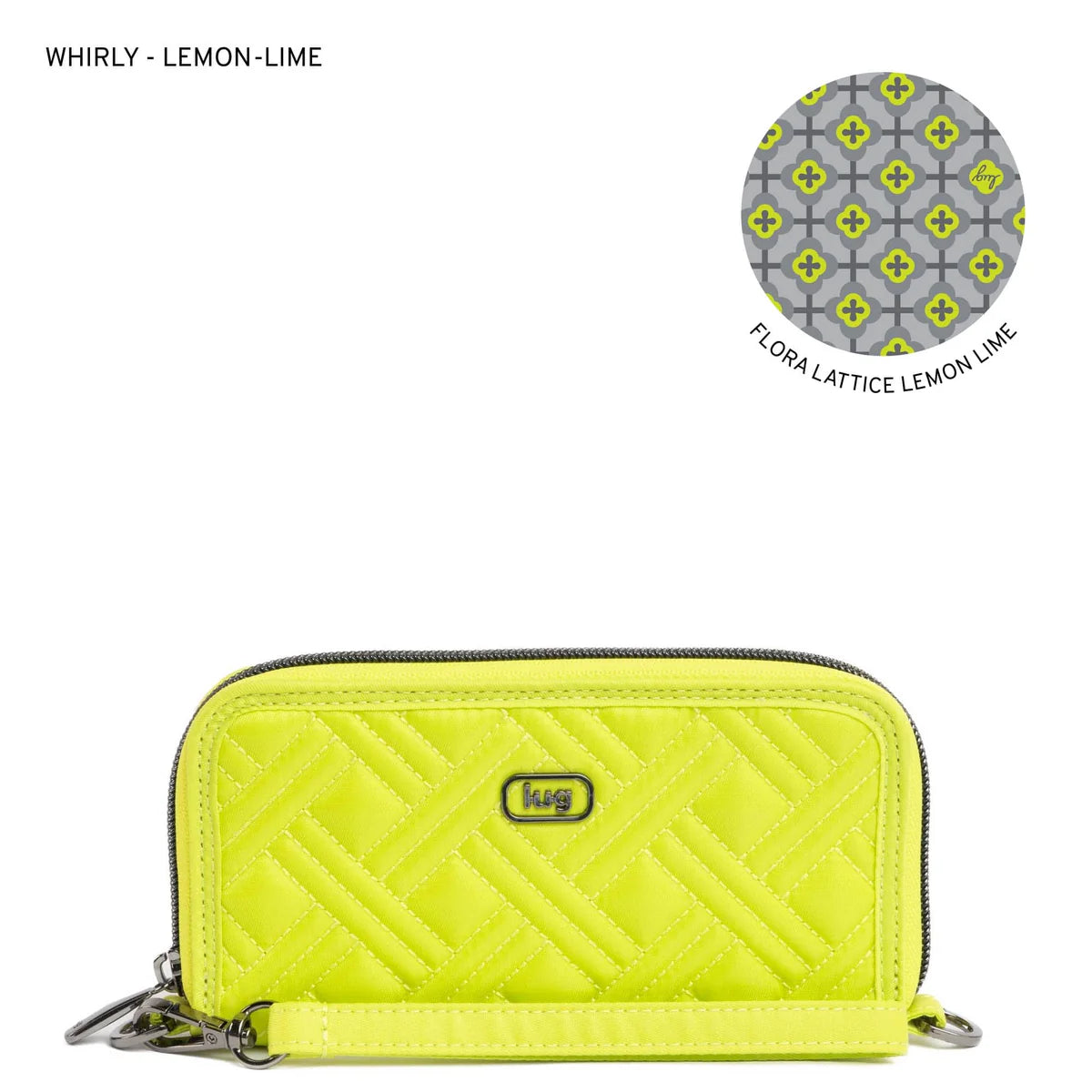 LUG Whirly RFID Wristlet Wallet in Lime