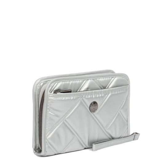 LUG Zeppelin 2 RFID Wristlet Wallet in Metallic Silver