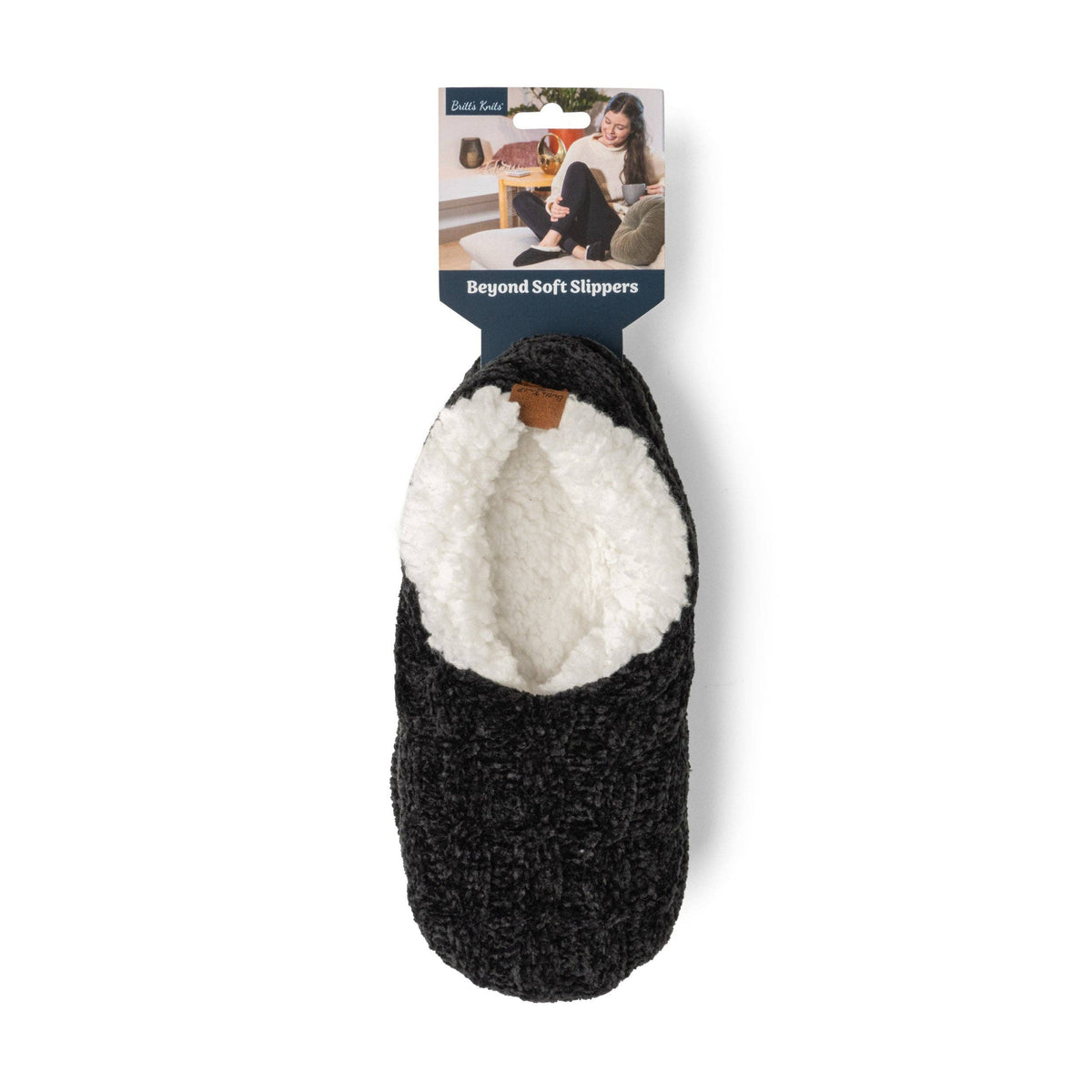 Britt's Knits Beyond Soft Slippers Black