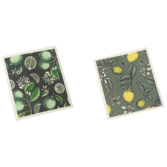 Swedish Dish Cloth Set of 2 Lemon/Lime
