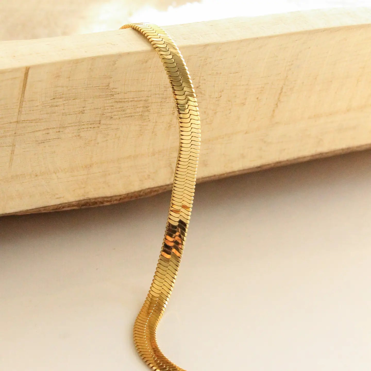 Sunlit Herringbone Necklace