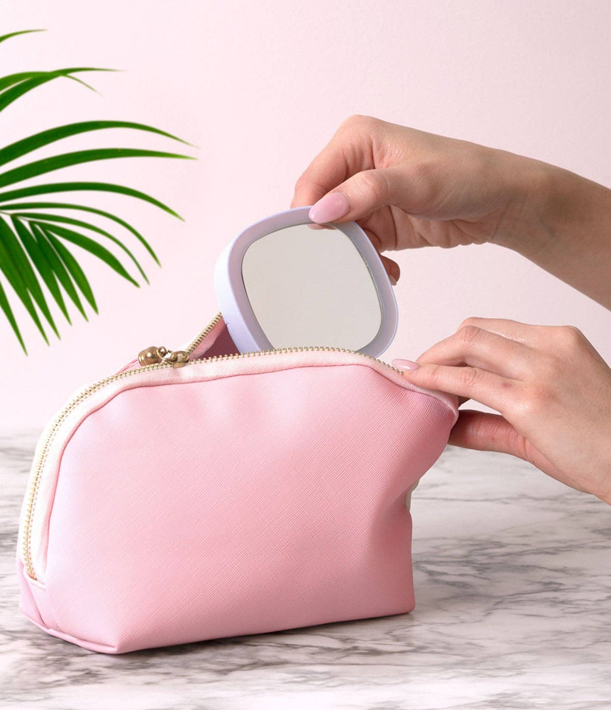 Lemon Lavender Mini Light Up LED Makeup Mirror